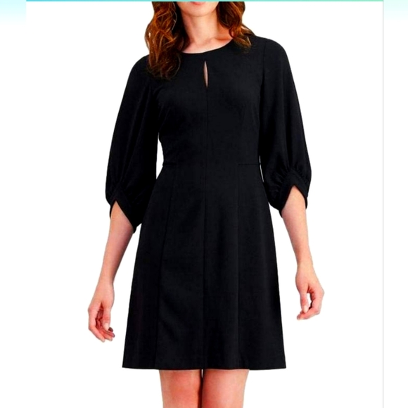 Calvin Klein Women's Sleeve A-line Dress with Front Keyhole size 4 - Picture 5 of 5